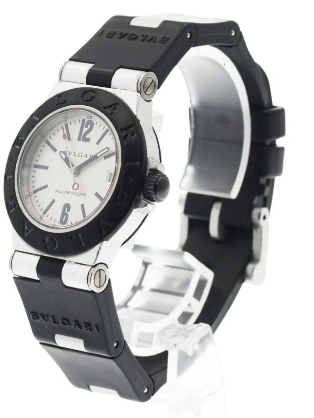 BVLGARI aluminum AL32TA Date Silver Dial Quartz Boy's Watch_943564